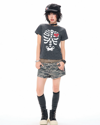 カラーボーンドットTシャツ MK0001