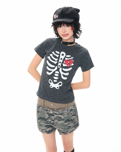 カラーボーンドットTシャツ MK0001