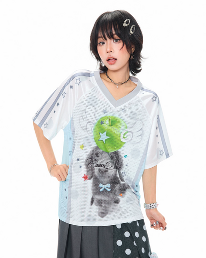 メッシュマルチデザインTシャツ MK0003