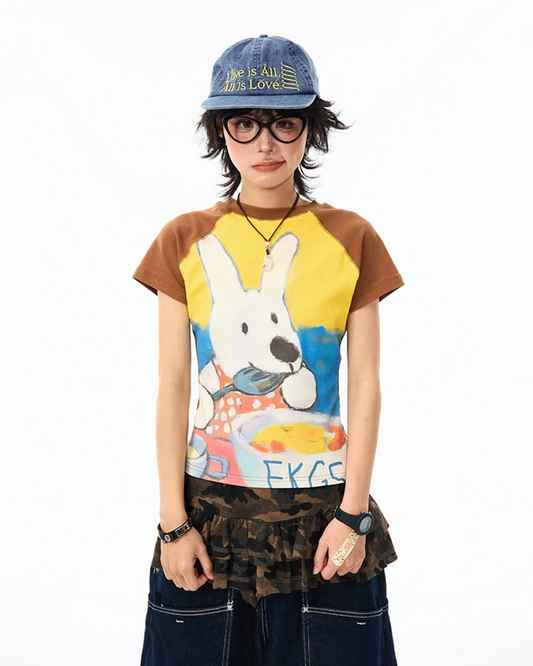 ラビットデザインTシャツ MK0004