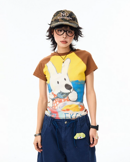 ラビットデザインTシャツ MK0004