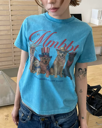 Color Dog Printed T-shirt TE0001