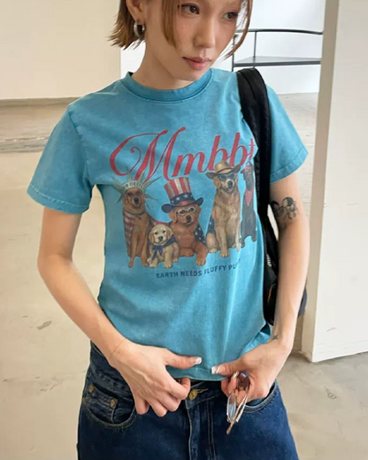 Color Dog Printed T-shirt TE0001