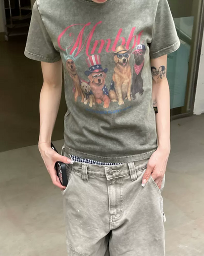 Color Dog Printed T-shirt TE0001