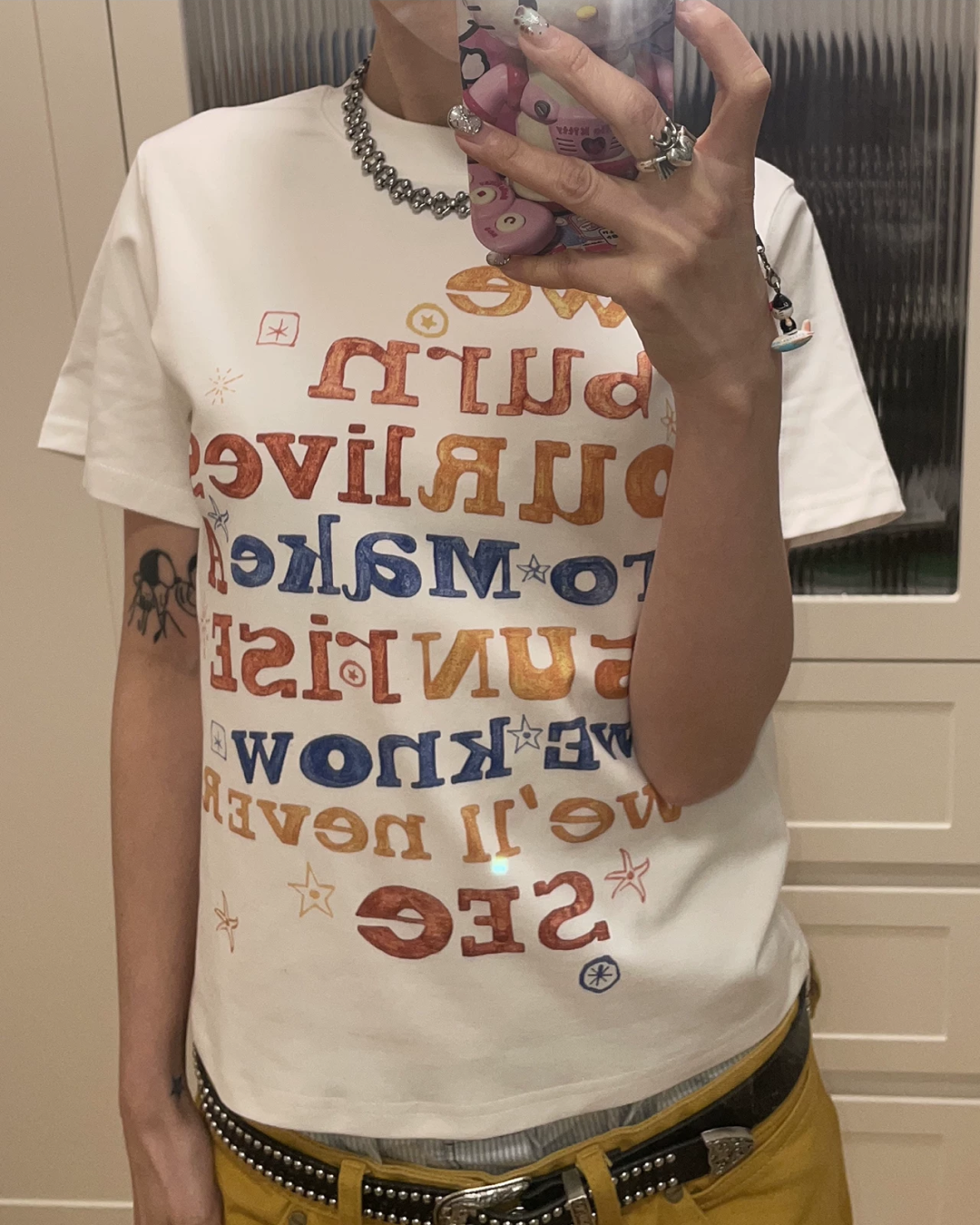 Color Lettering T-shirt TE0004