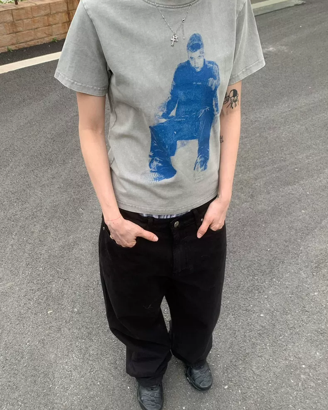 Blue Printed T-shirt TE0006
