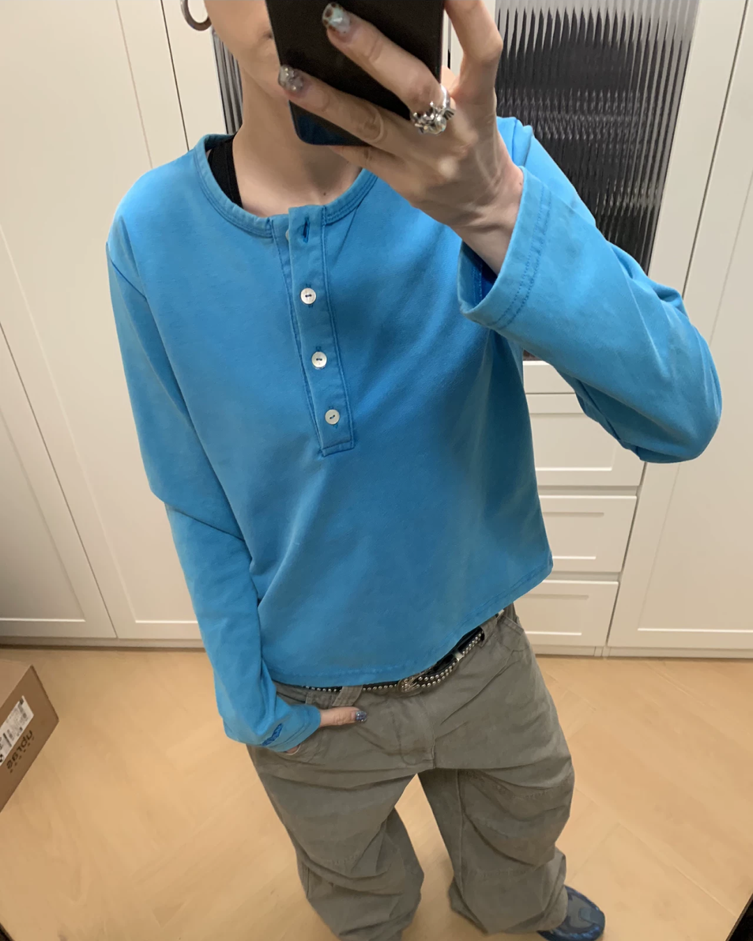 Henry Neck Long Sleeve T-shirt TE0007