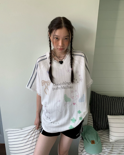 Lace Shoulder Line T-shirt TE0020