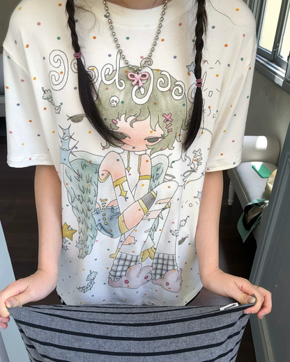 Polka-dot Angel T-shirt TE0021