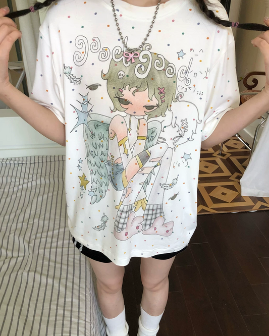 Polka-dot Angel T-shirt TE0021