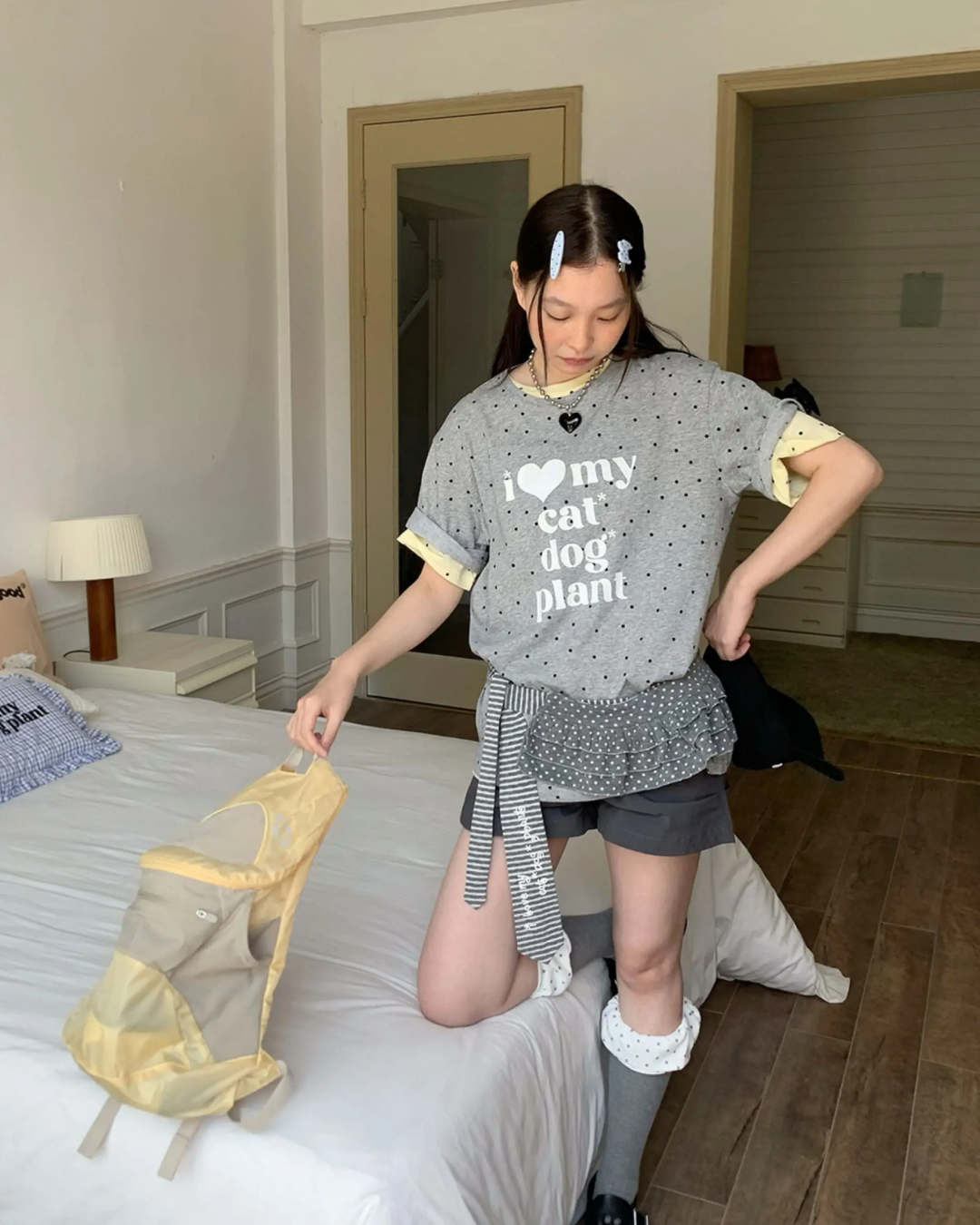 Polka-dot I Love T-shirt TE0025