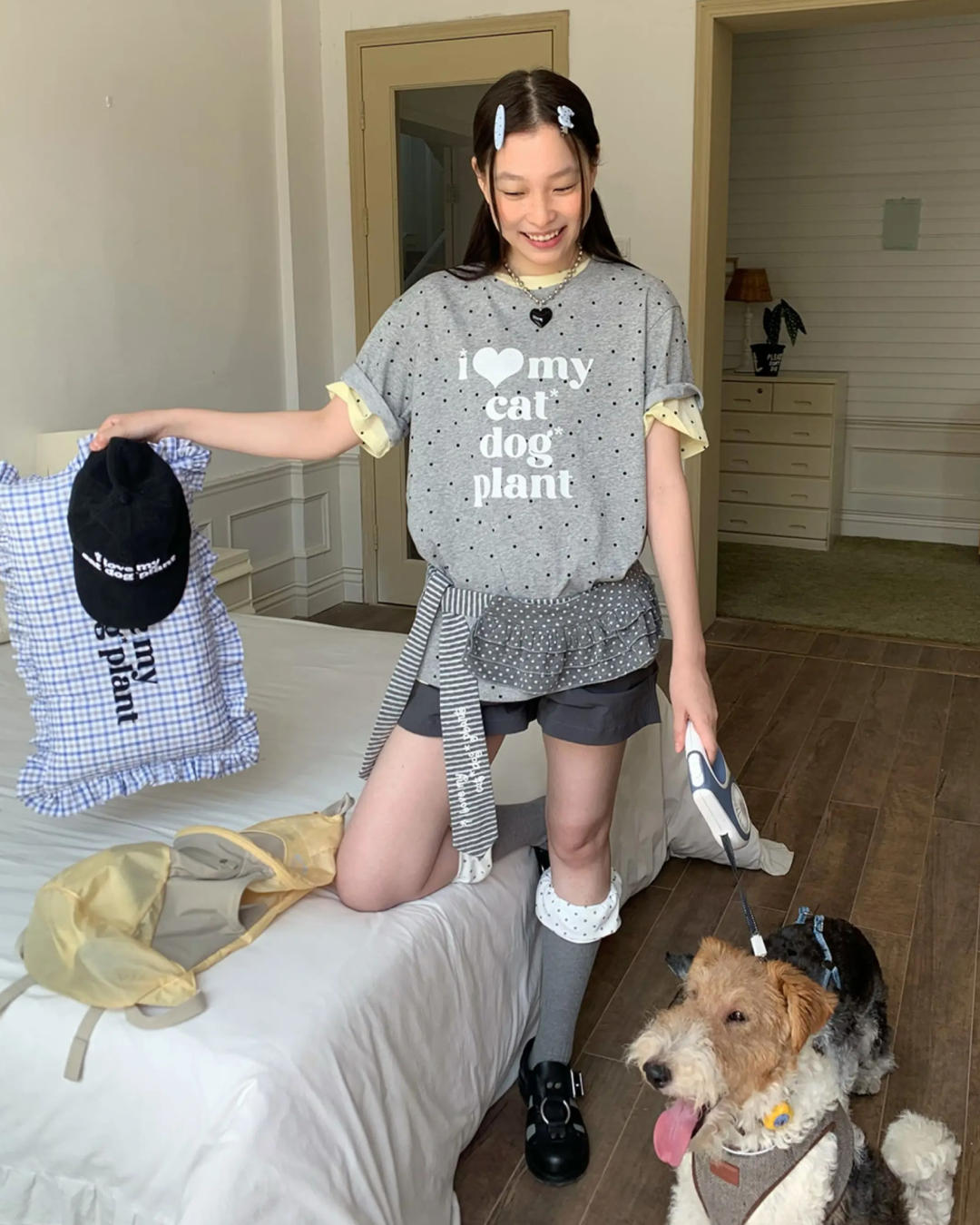 Polka-dot I Love T-shirt TE0025