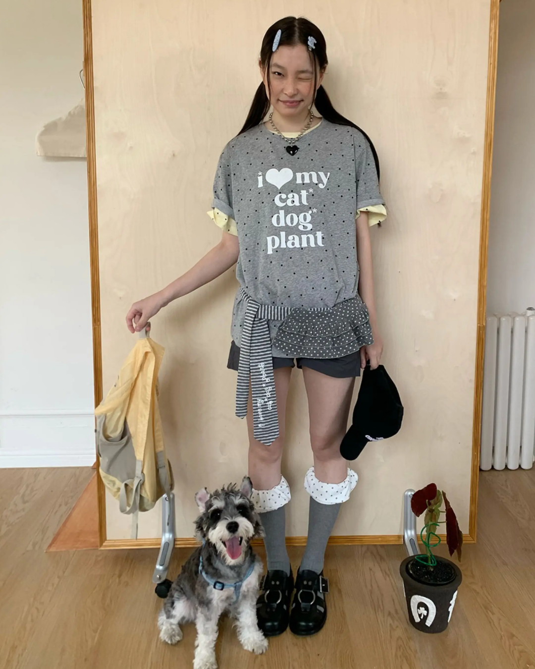 Polka-dot I Love T-shirt TE0025