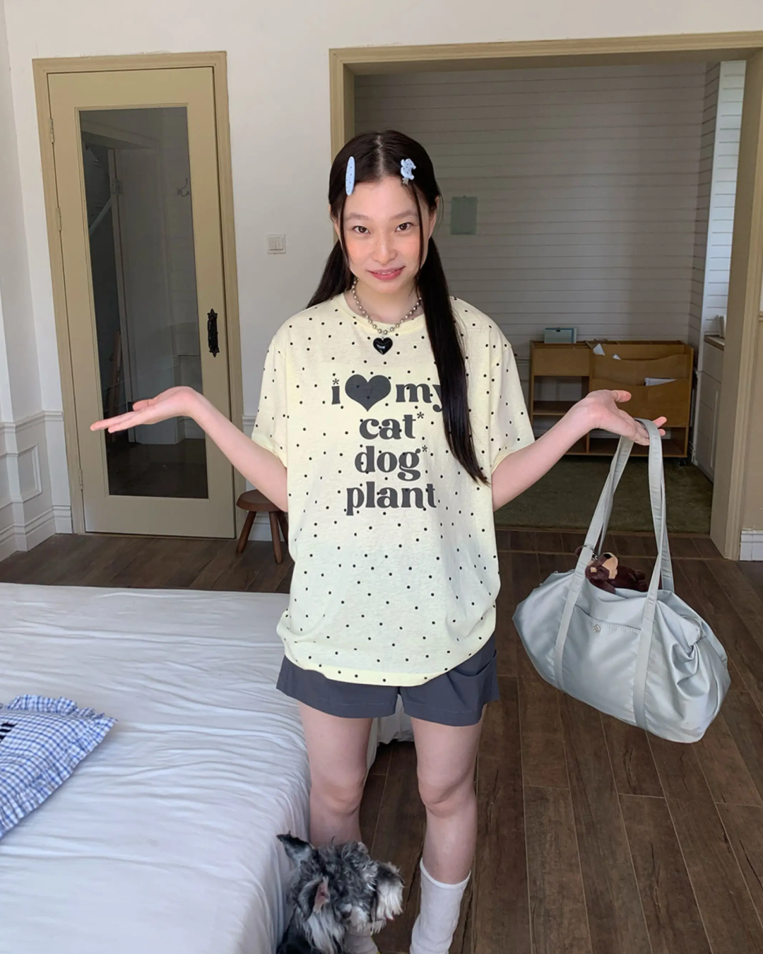 Polka-dot I Love T-shirt TE0025