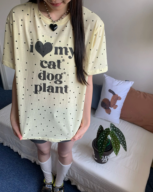 Polka-dot I Love T-shirt TE0025