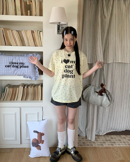 Polka-dot I Love T-shirt TE0025