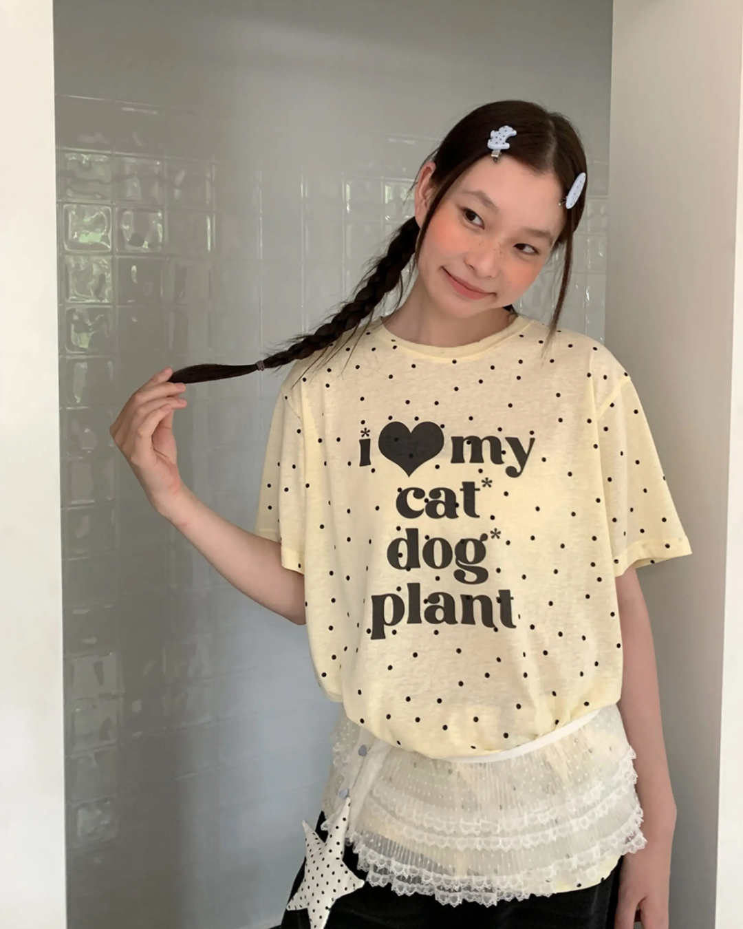 Polka-dot I Love T-shirt TE0025