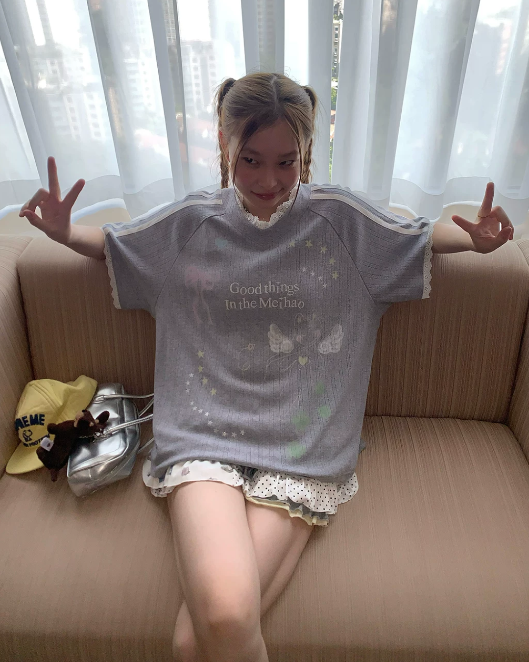 Lace Shoulder Line T-shirt TE0027