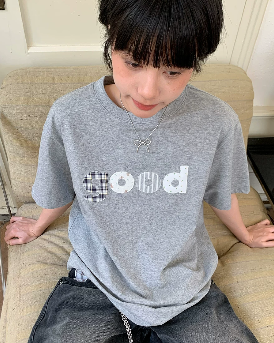 Gray Good Printed T-shirt TE0030