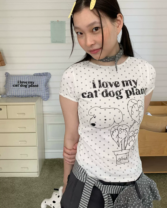 Short Dog Printed T-shirt TE0031