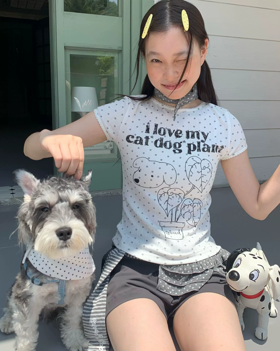 Short Dog Printed T-shirt TE0031