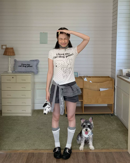 Short Dog Printed T-shirt TE0031