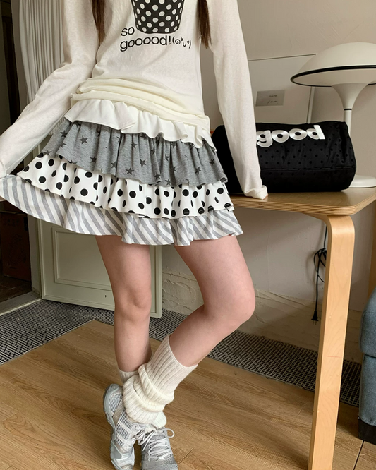 Various Patterns Layer Skirt TE0032