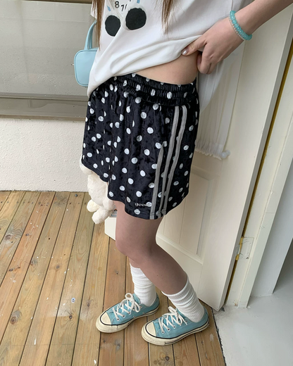 Polka-dot Side Line Short Pants TE0033