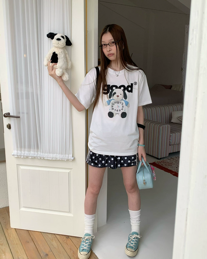 Polka-dot Side Line Short Pants TE0033