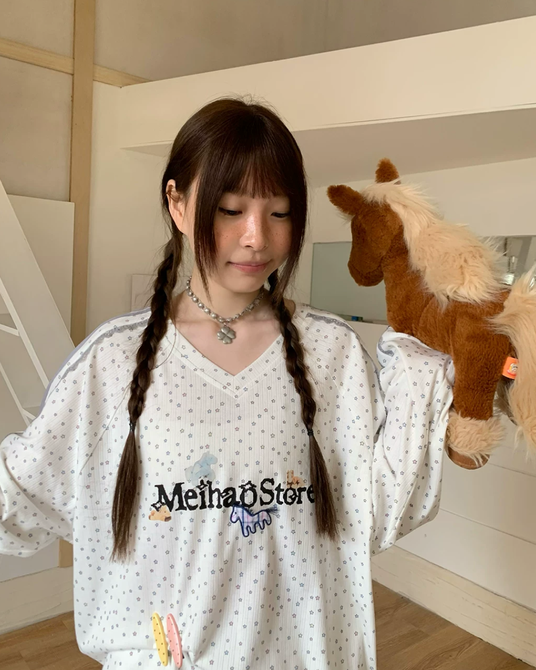 Mini Star Chest Printed T-shirt TE0037