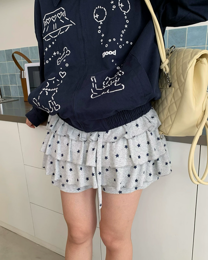 Polka-dot Layer Short Pants TE0038
