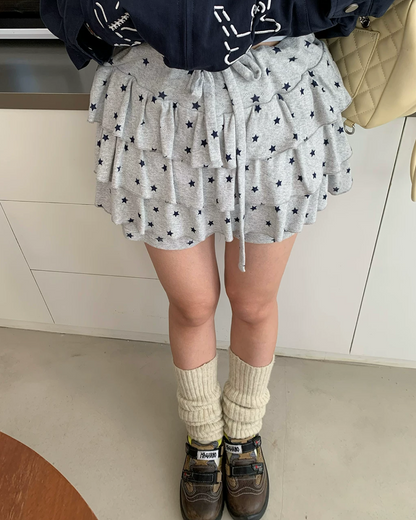 Polka-dot Layer Short Pants TE0038