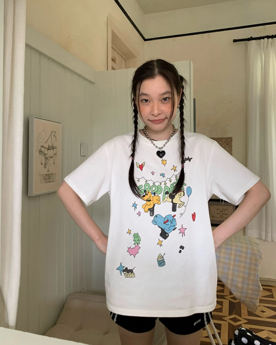 Cartton Character Printed T-shirt TE0040