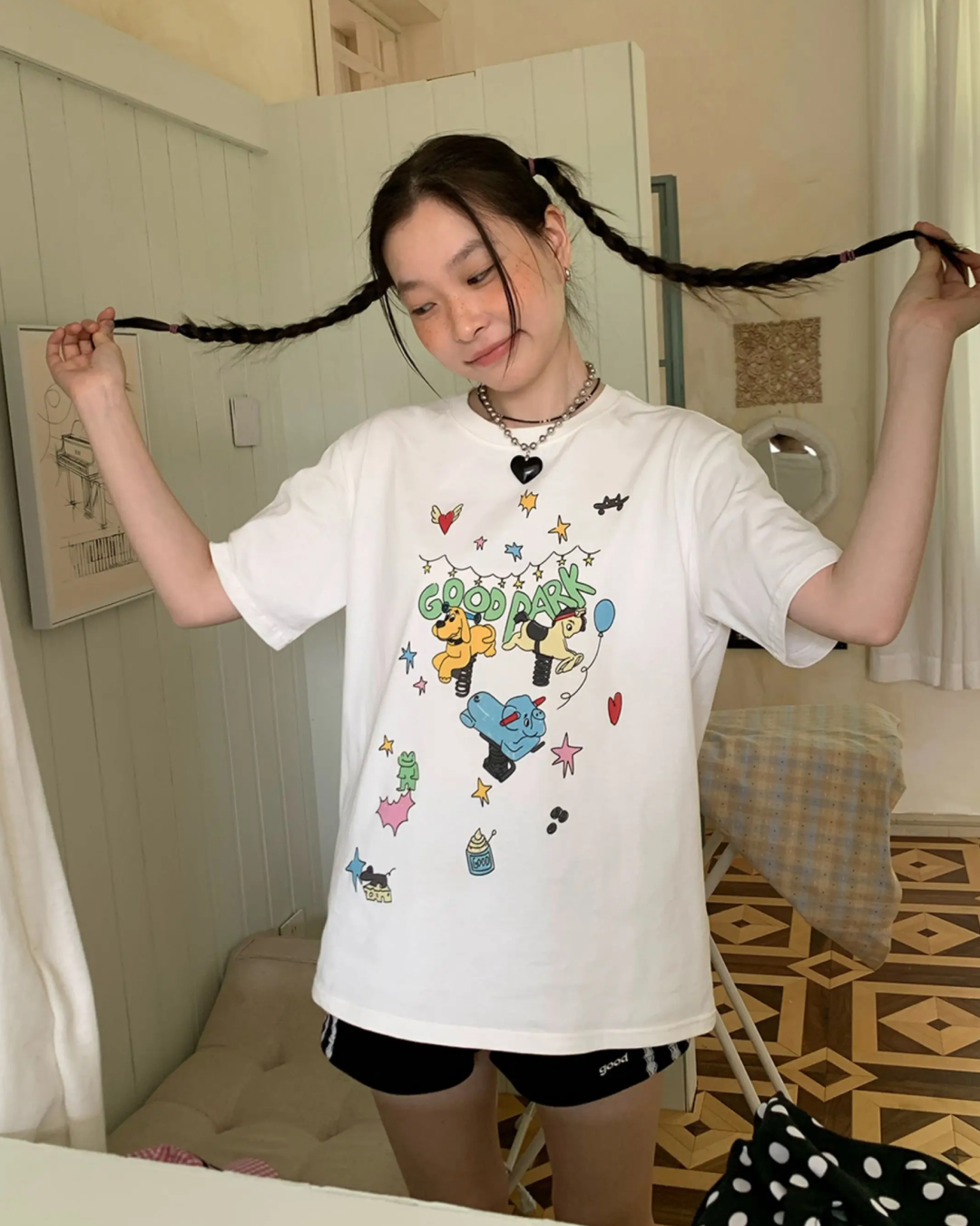 Cartton Character Printed T-shirt TE0040