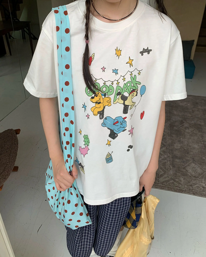 Cartton Character Printed T-shirt TE0040