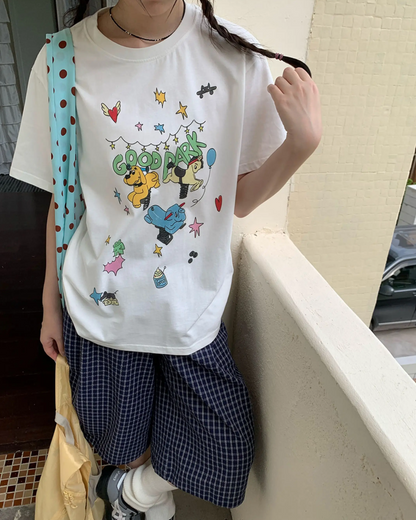 Cartton Character Printed T-shirt TE0040