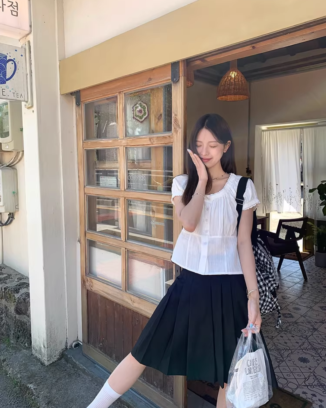 Black Pleats Skirt WH0004