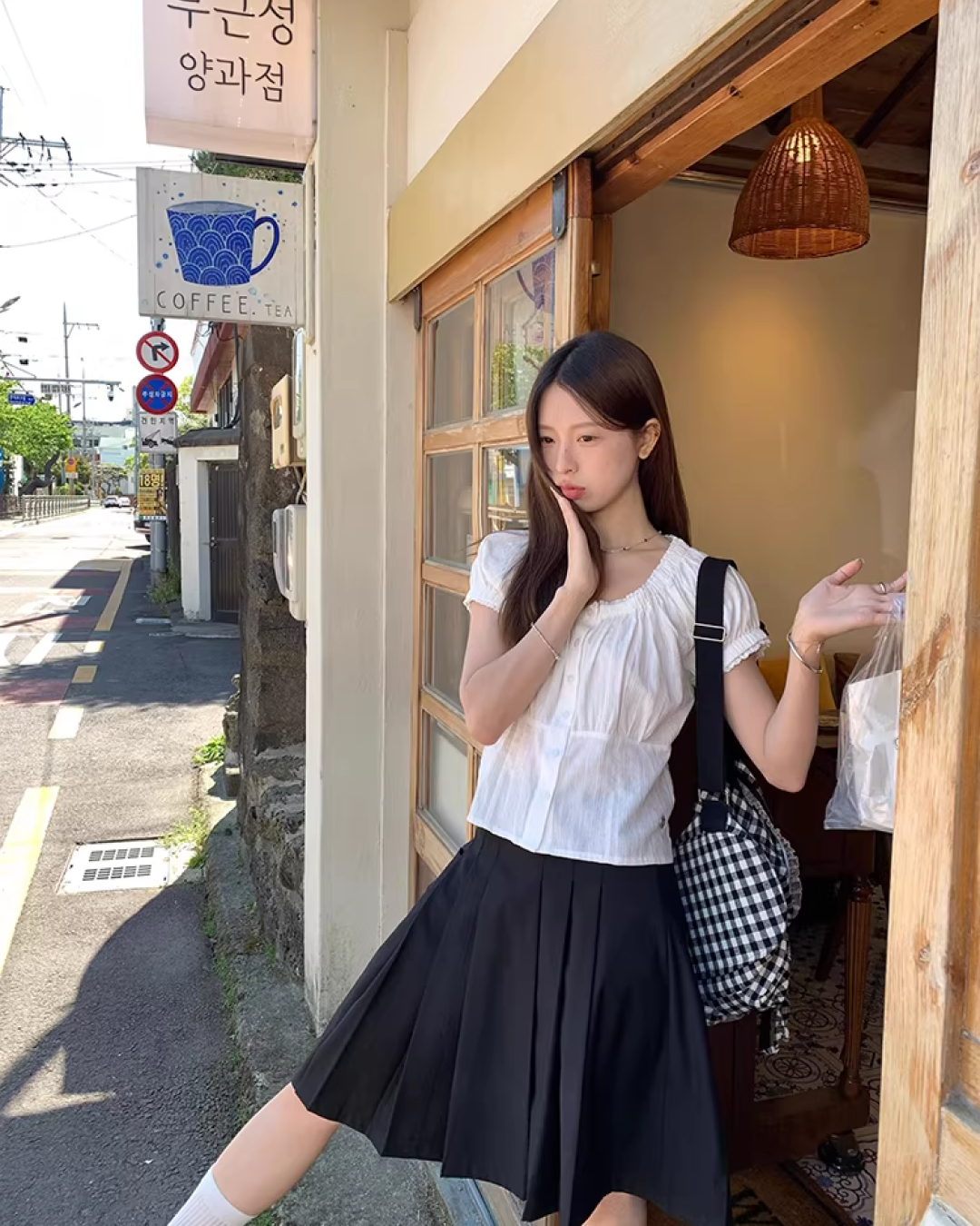 Black Pleats Skirt WH0004