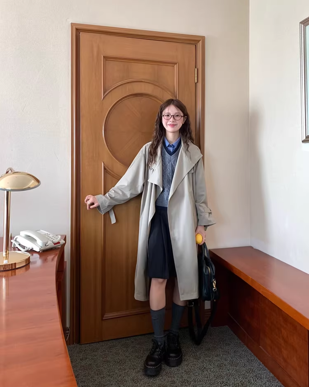 Stand Collar Long Trench Coat  WH0009