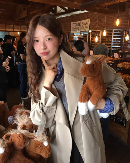 Stand Collar Long Trench Coat  WH0009