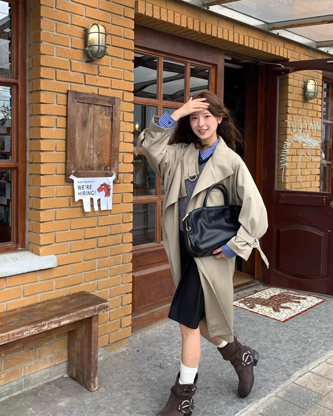 Stand Collar Long Trench Coat  WH0009