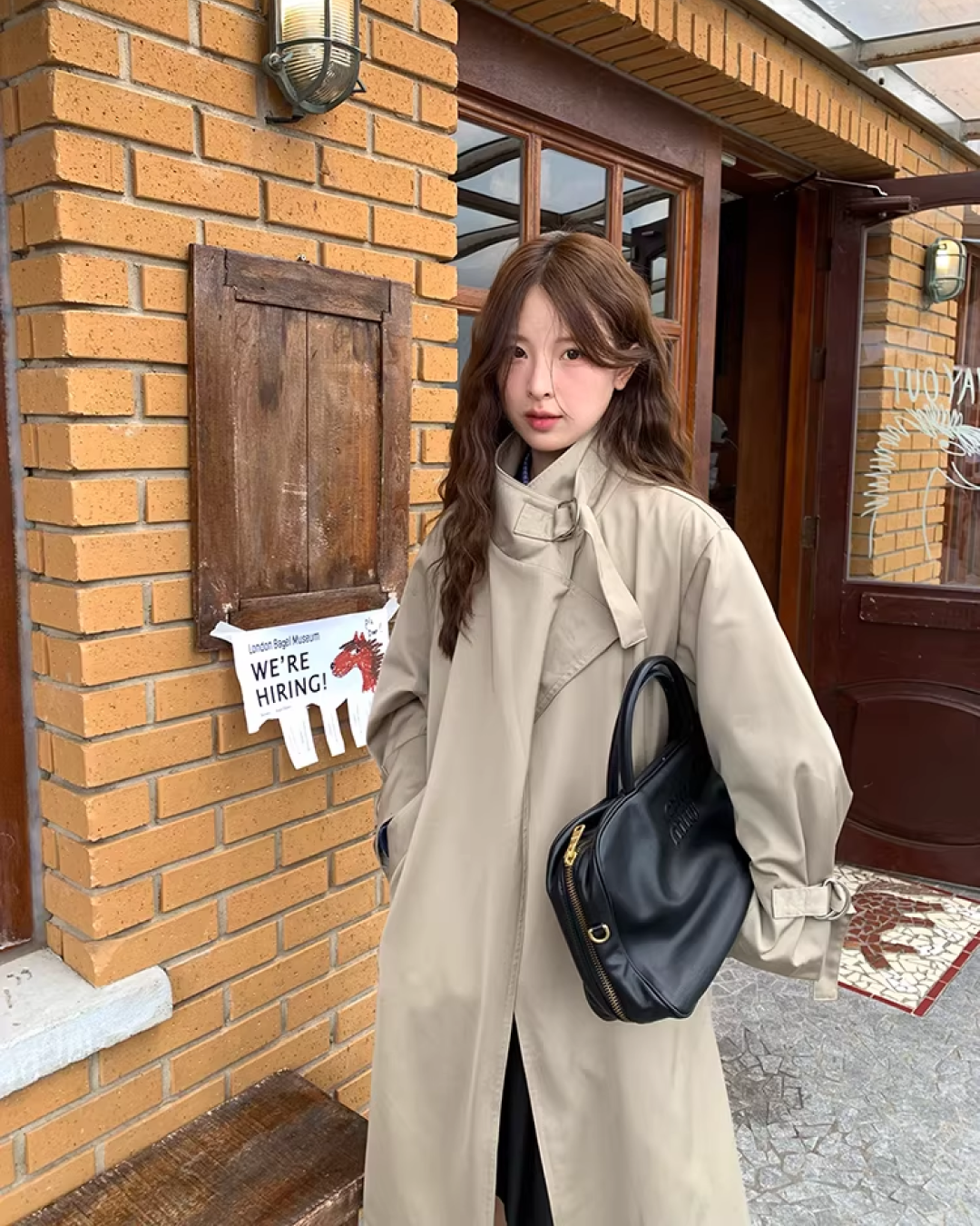 Stand Collar Long Trench Coat  WH0009