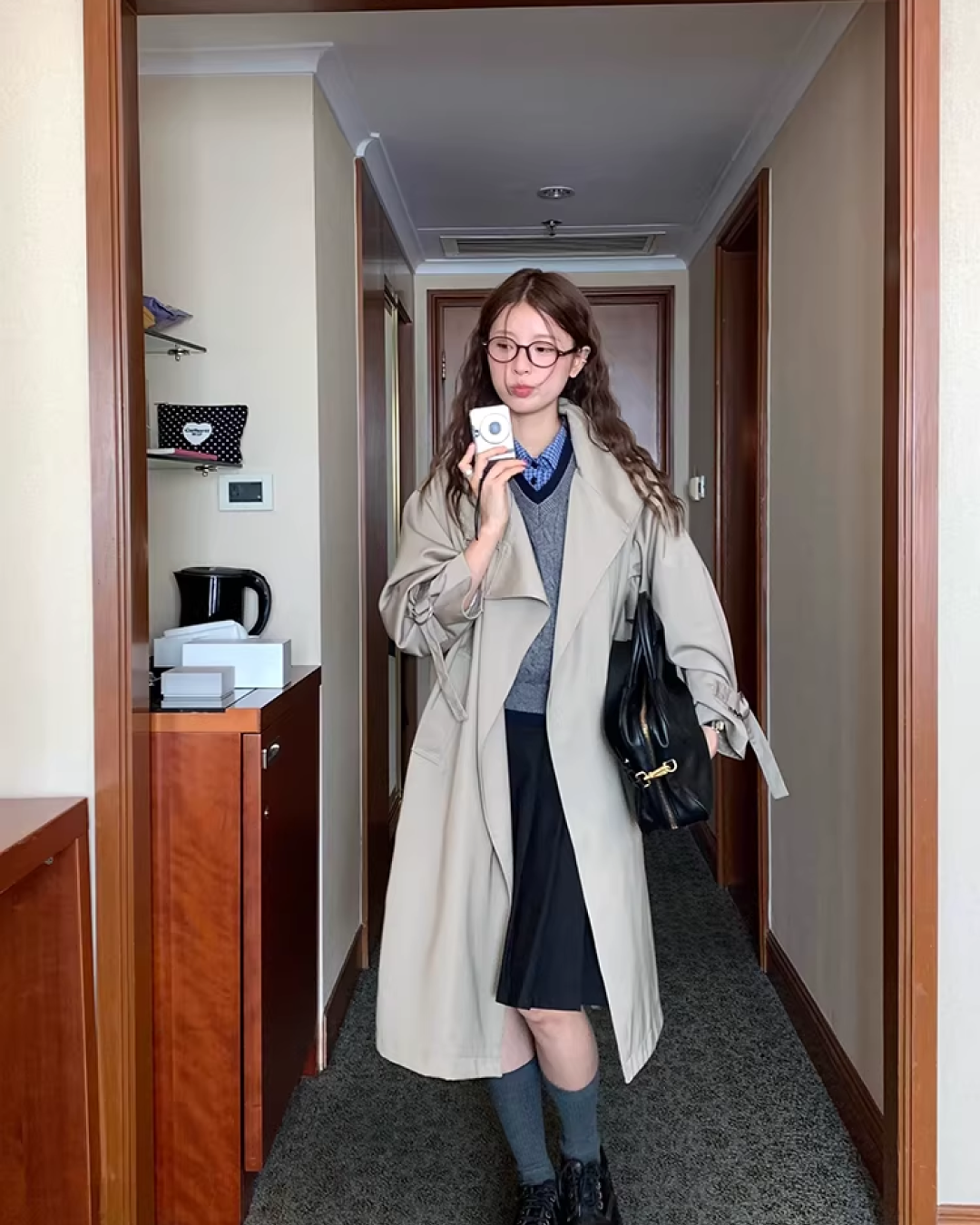 Stand Collar Long Trench Coat  WH0009