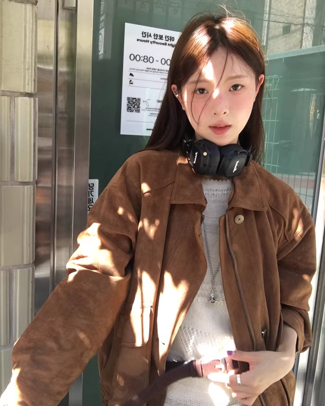 Brown Suede Short Jacket  WH0011