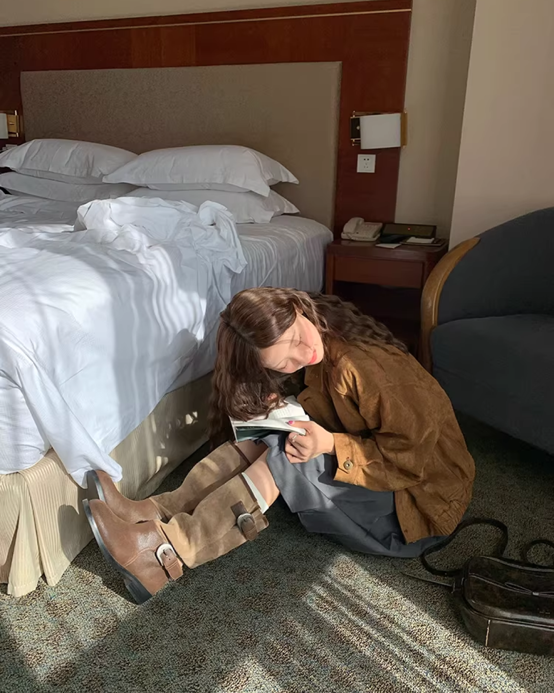 Brown Suede Short Jacket  WH0011