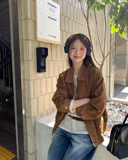 Brown Suede Short Jacket  WH0011