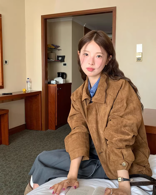 Brown Suede Short Jacket  WH0011