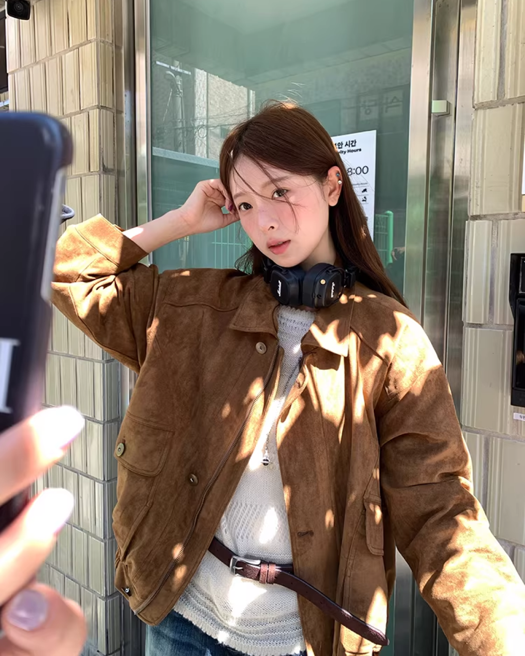 Brown Suede Short Jacket  WH0011