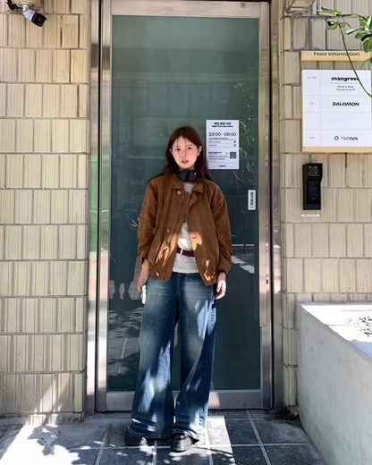 Brown Suede Short Jacket  WH0011