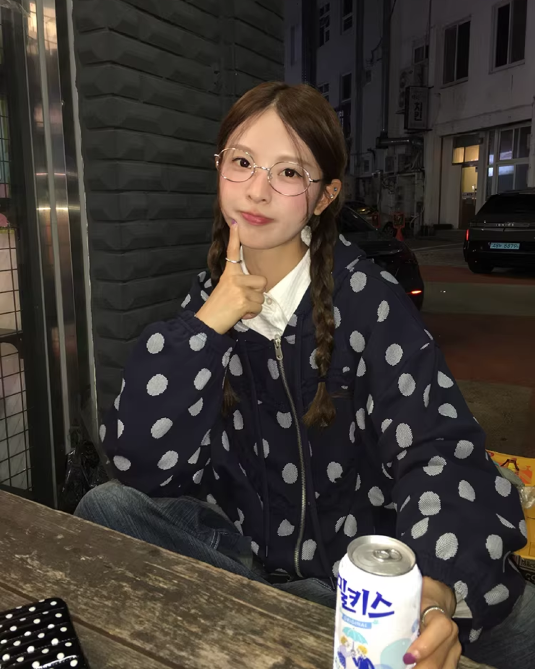 Heart Polka Dots Pattern Zip Hoodie WH0013